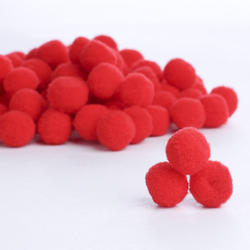 Red Craft Pom Poms