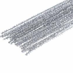 Silver Metallic Tinsel Pipe Cleaners