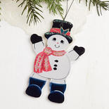 Snowman Wooden Christmas Ornament