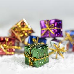 Assorted Miniature Holographic Foil Gift Boxes