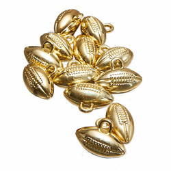 Gold Plastic Football Charms