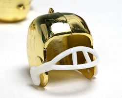 Gold Plastic Football Helmets