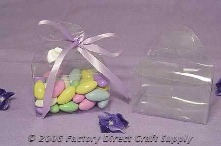$6.99 - Small Clear Chest Wedding Favor Boxes  These trendy little boxes are great to put just about anything in. Used for guest favors and dressed up with both