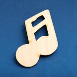 Unfinished Wood Music Double 16th Note Cutout