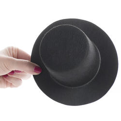 Black Flocked Top Hat