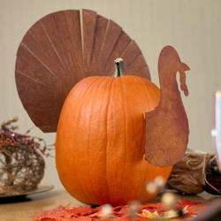 Thanksgiving Carve-Free Rusty Tin Turkey Parts