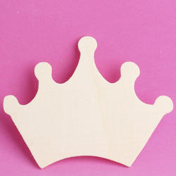 Unfinished Wood Princess Crown Cutout