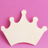 Unfinished Wood Princess Crown Cutout