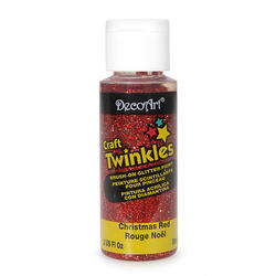 DecoArt Twinkles Red Brush-On Glitter Paint