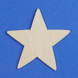 Unfinished Wood Star Cutout Shape