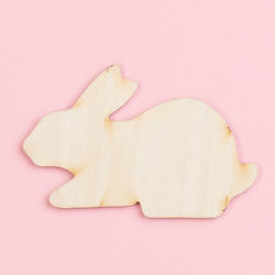 Unfinished Wood Bunny Rabbit Cutout
