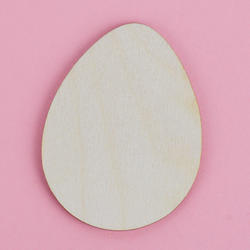 Unfinished Wood Egg Cutout