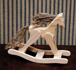 Dollhouse Miniature Wood Rocking Horse
