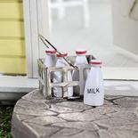 Miniature Milk Crate and Bottles