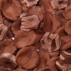 Chocolate Brown Artificial Silk Rose Petals