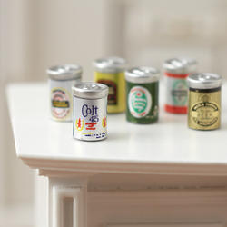 Dollhouse Miniature Beer Cans