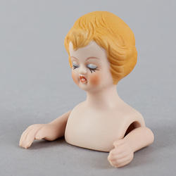 Porcelain Girl Doll or Angel Head and Arm Set - True Vintage