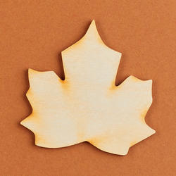 Unfinished Wood Maple Leaf Cutout