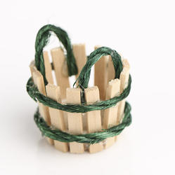Dollhouse Miniature Slatted Basket
