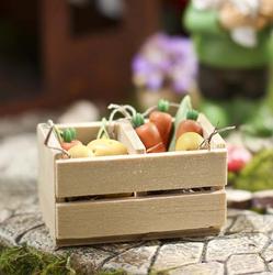 Miniature Wood Slatted Fruit Crate