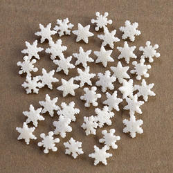 ITTY BITTY SNOW FLAKES Craft Buttons 1ST CLASS POST Winter Christmas DRESS IT UP