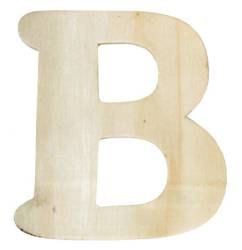 Unfinished Wooden Letter "B"