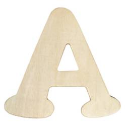 Unfinished Wooden Letter "A"