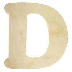 Unfinished Wooden Letter "D"