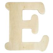 Unfinished Wooden Letter "E"