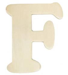 Unfinished Wooden Letter "F"