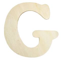 Unfinished Wooden Letter "G"