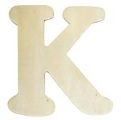 Unfinished Wooden Letter "K"