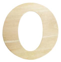 Unfinished Wooden Letter "O"