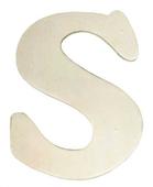 Unfinished Wooden Letter "S"