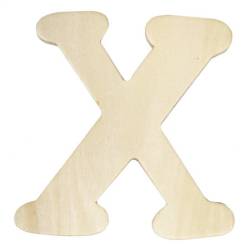 Unfinished Wooden Letter "X"
