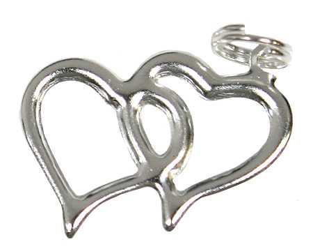 Jewellery Making 2 x Silver Rippled Heart Charms Pendant Jewellery Findings Charms Metal Charms Craft Supplies