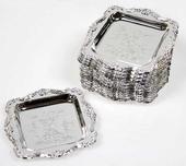 Elegant Silver Acrylic Favor Trays