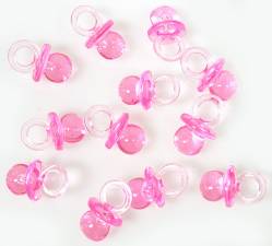 Pink Baby Pacifier Shower Favors