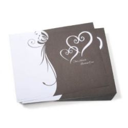 "Two Hearts Become One" Wedding Program Paper