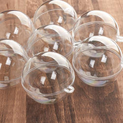 70mm Clear Acrylic Fillable Ball Ornaments