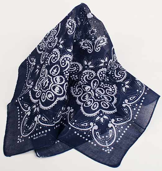 Navy Blue Paisley Bandana - Western Theme - Party & Special Occasions - Factory Direct Craft