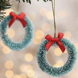 Miniature Frosted Sisal Wreaths