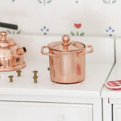 Dollhouse Miniature Copper Pot