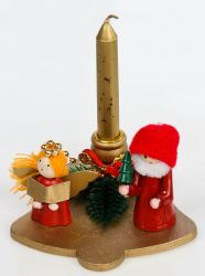 Wood Christmas Bell Candle Holder Set - True Vintage