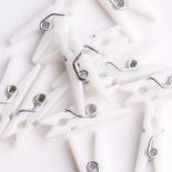 Mini White Plastic Clothespins