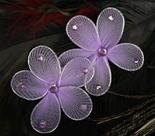 Orchid Sheer Nylon Flowers