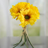 Sunshine Yellow Artificial Gerbera Daisy Bundle
