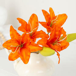 Orange Artificial Asiatic Lily Bundle