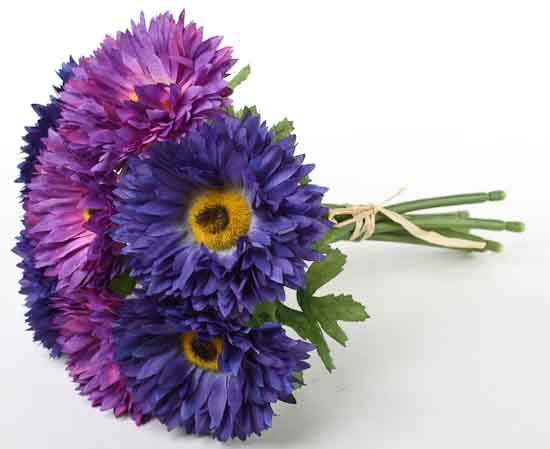 18 Total Blooms Factory Direct Craft 3 Purple Artificial Aster Mum Bundles