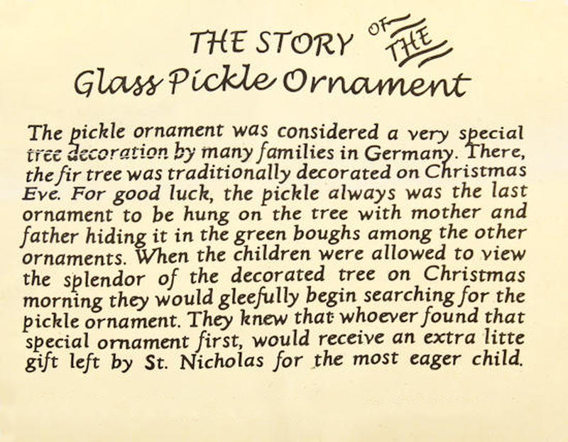 Traditional German Glass Pickle Christmas Ornament New Items